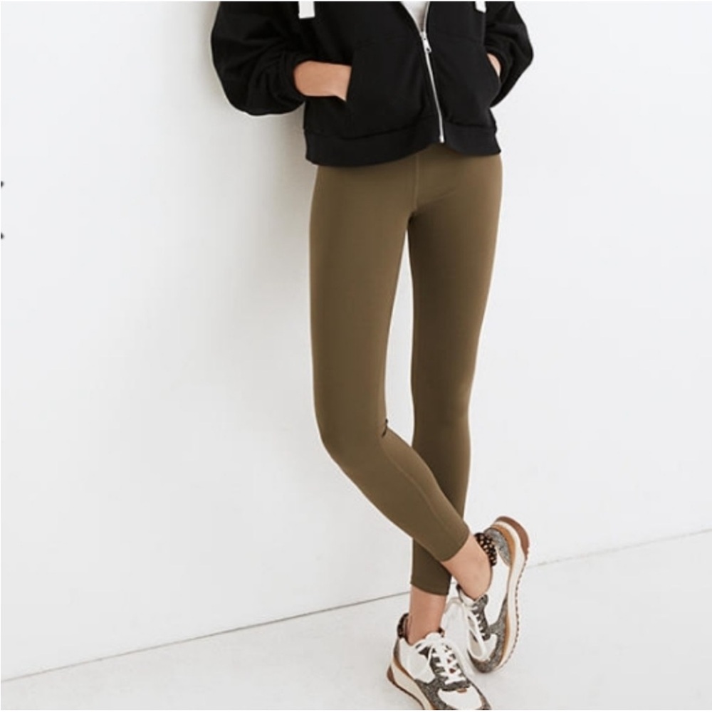 Madewell MWL Form High-Rise 7/8 Leggings Size XS Olive Green
